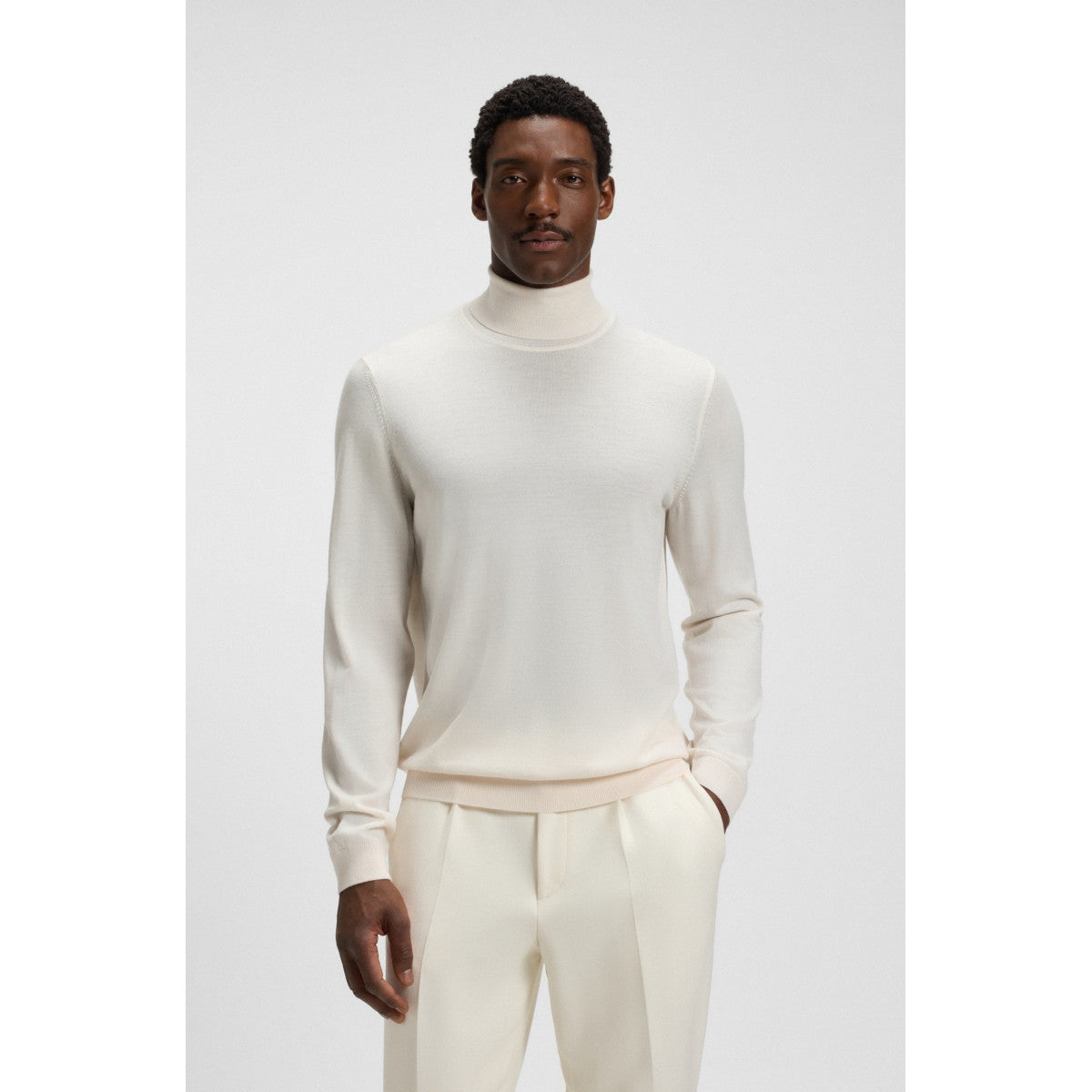 BOSS Black Musso-P Sweater A1-25 131 Open White