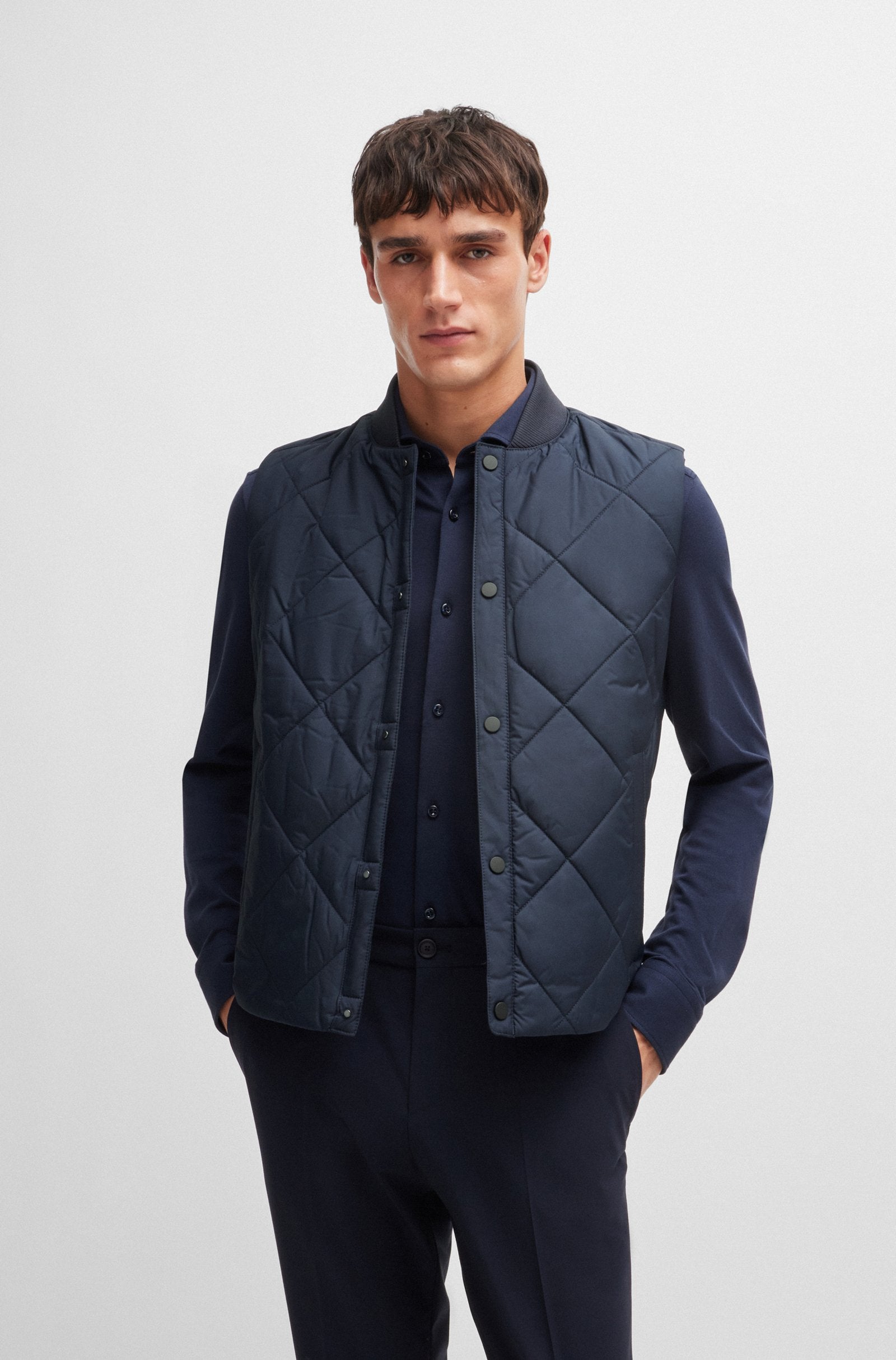 BOSS Black P-Canopus Gilet 10260482 404 Dk Blue