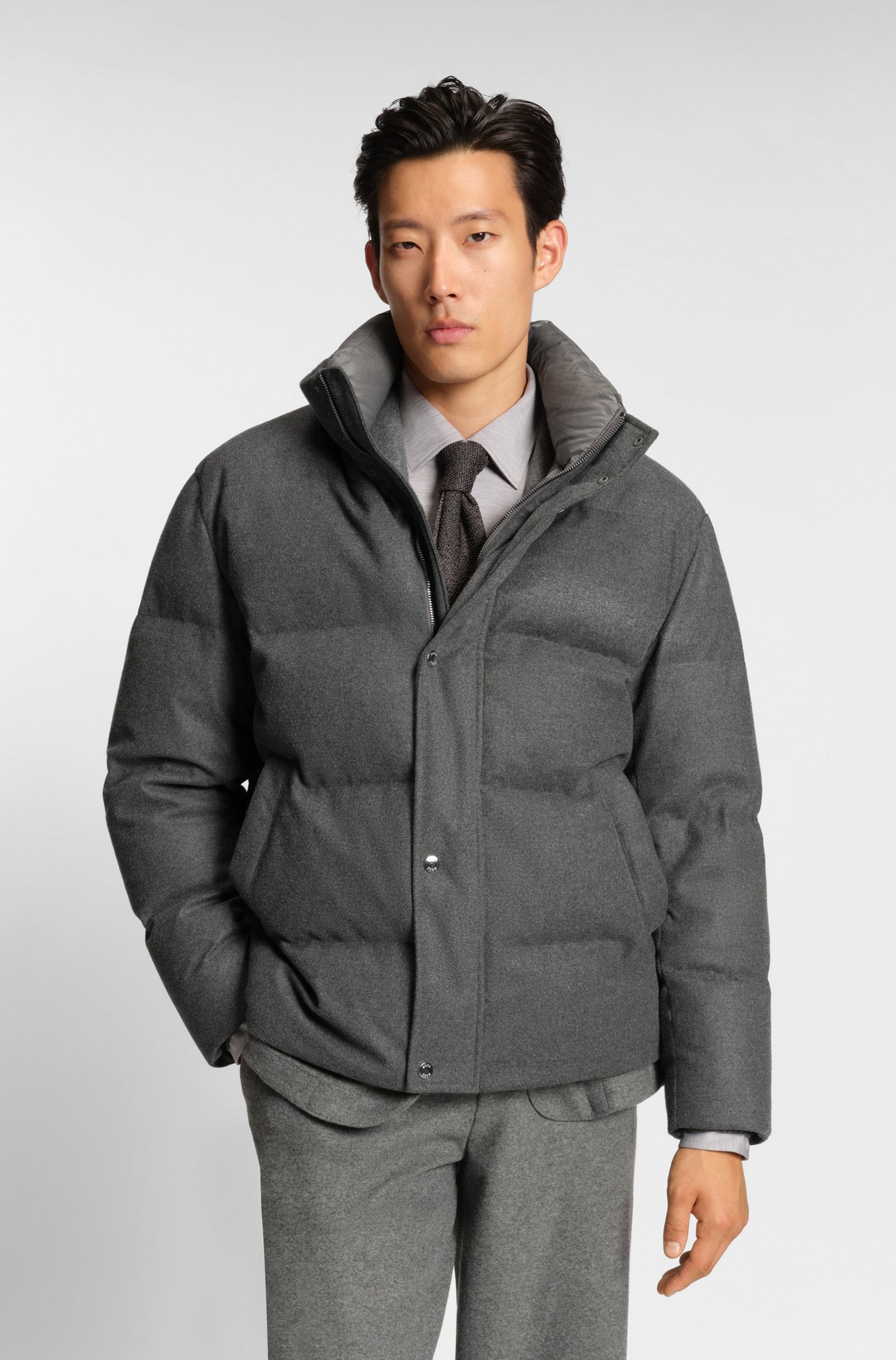 BOSS Black P-Drader Jacket 030 Med Grey