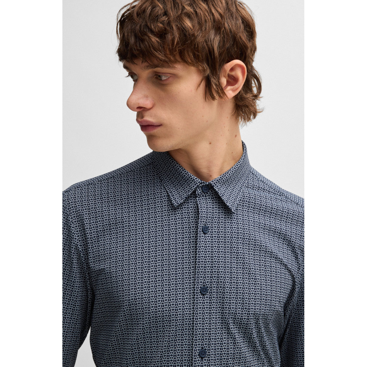 BOSS Black P-ROAN-kent-C1-233 Shirt 404 Dk Blue