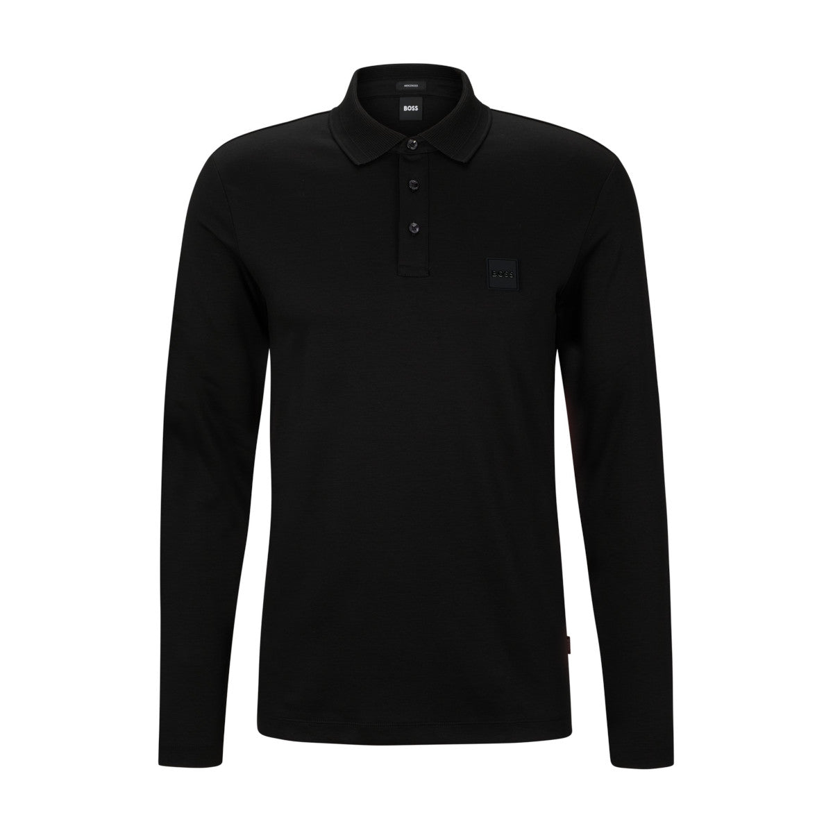 BOSS Black Pado 08 LS Polo Shirt 10247296 002 Black