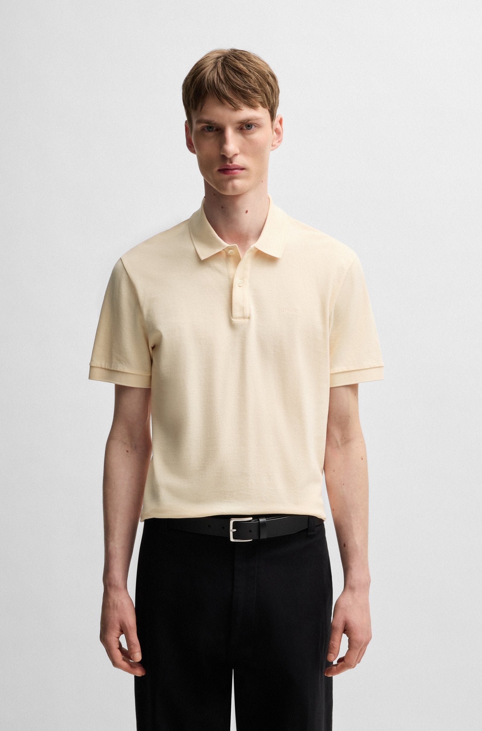 BOSS Black Pallas Polo Shirt 849 Open Orange