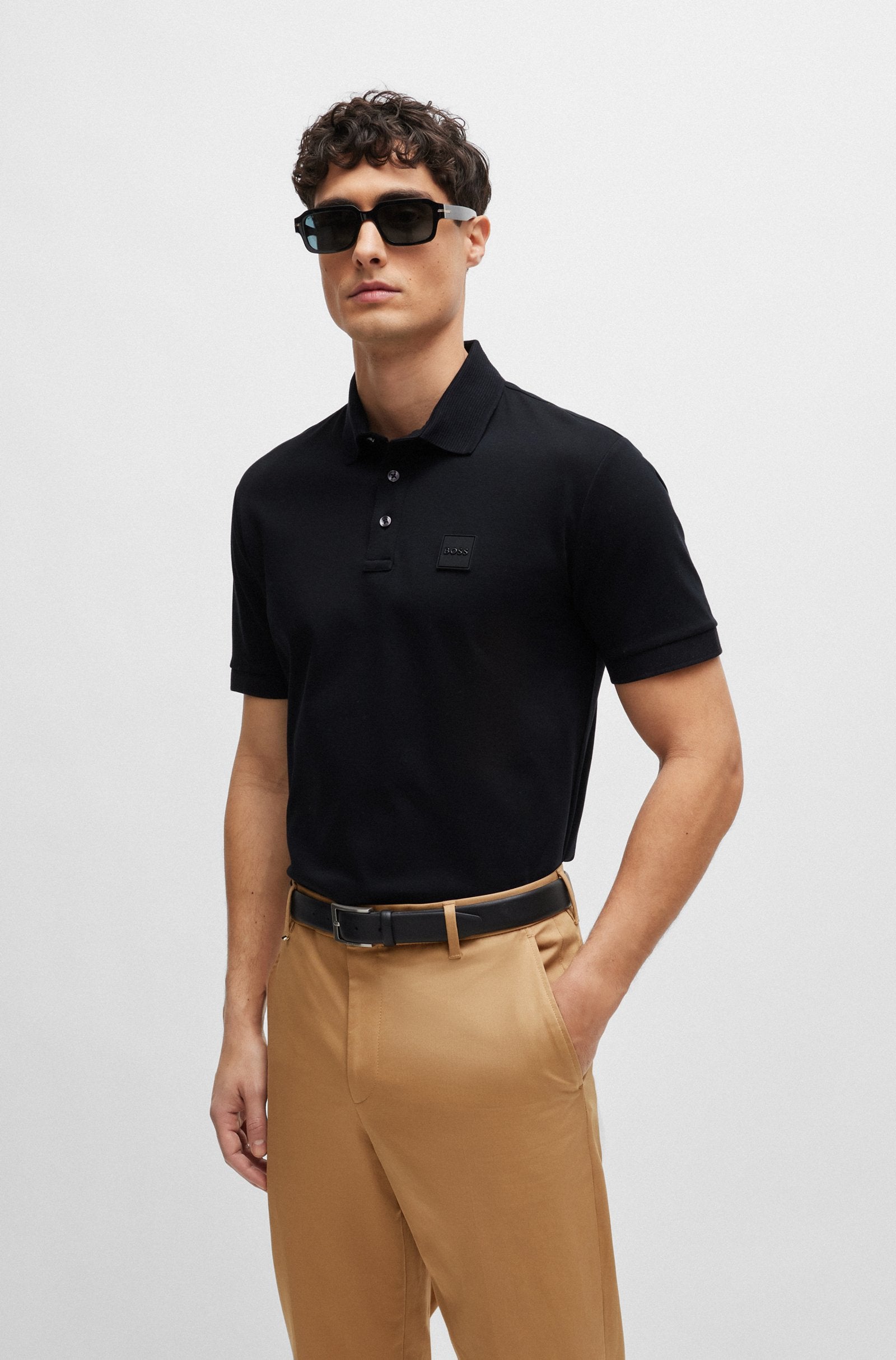 BOSS Black Parlay 143 Polo Shirt 10259994 002 Black