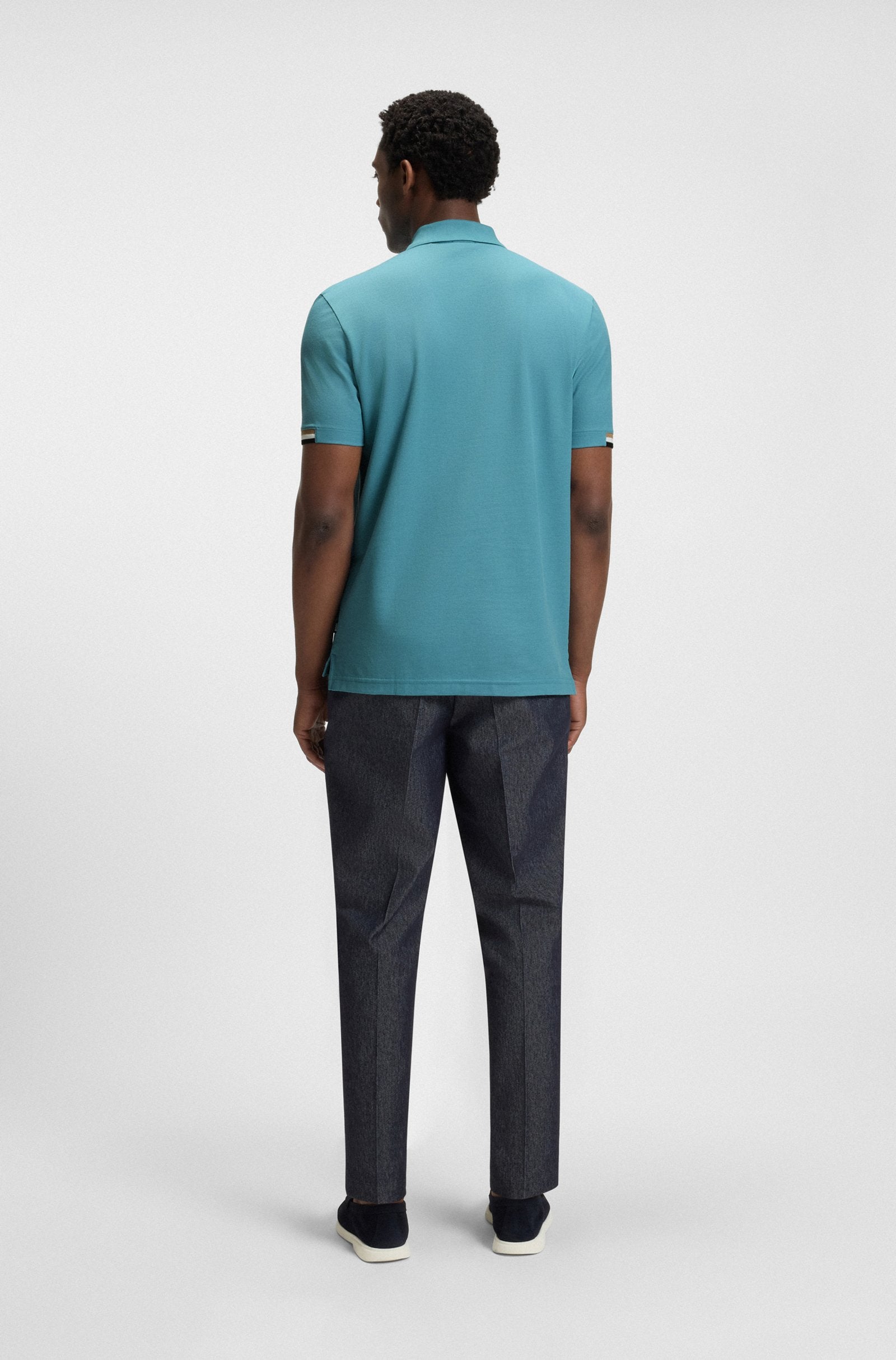 BOSS Black Parlay 147 Polo Shirt 453 Light Pastel Blue