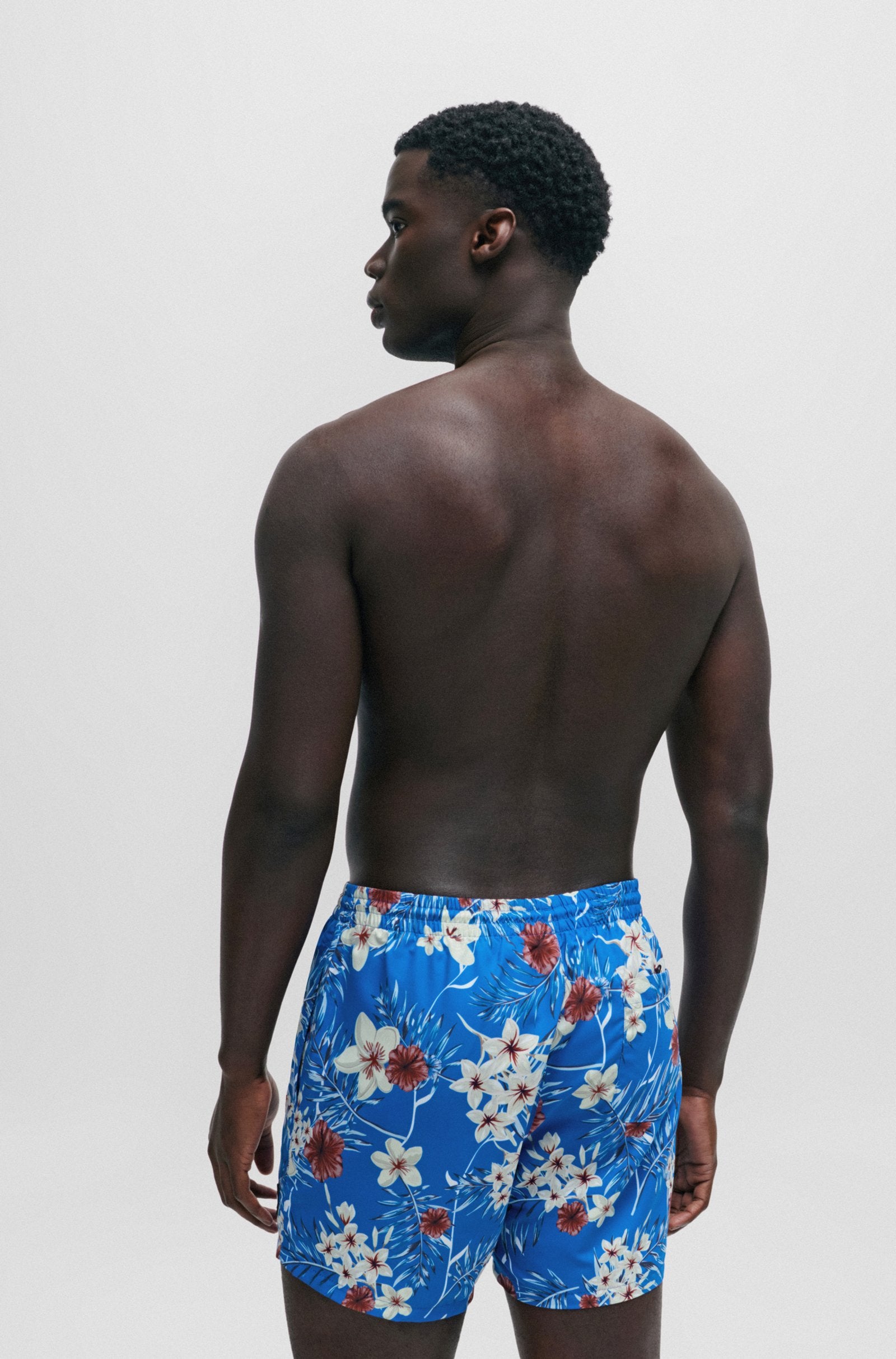 BOSS Black Piranha Swim Shorts 423 Med Blue