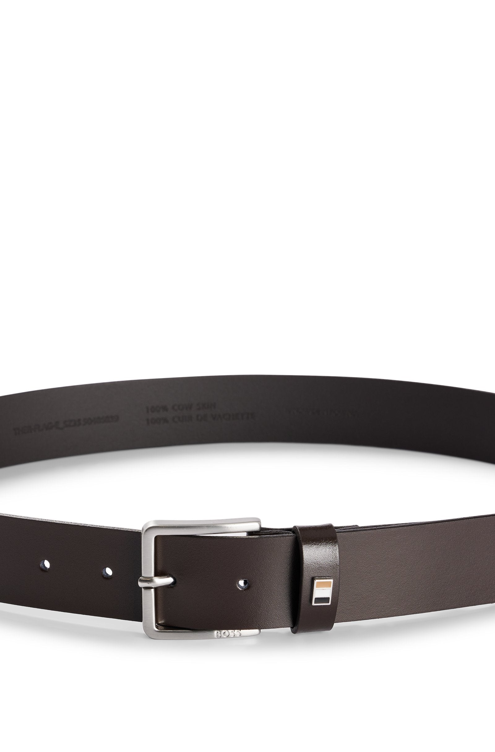 BOSS Black Ther-Flag-E_Sz35 Belt 10247900 205 Dark Brown