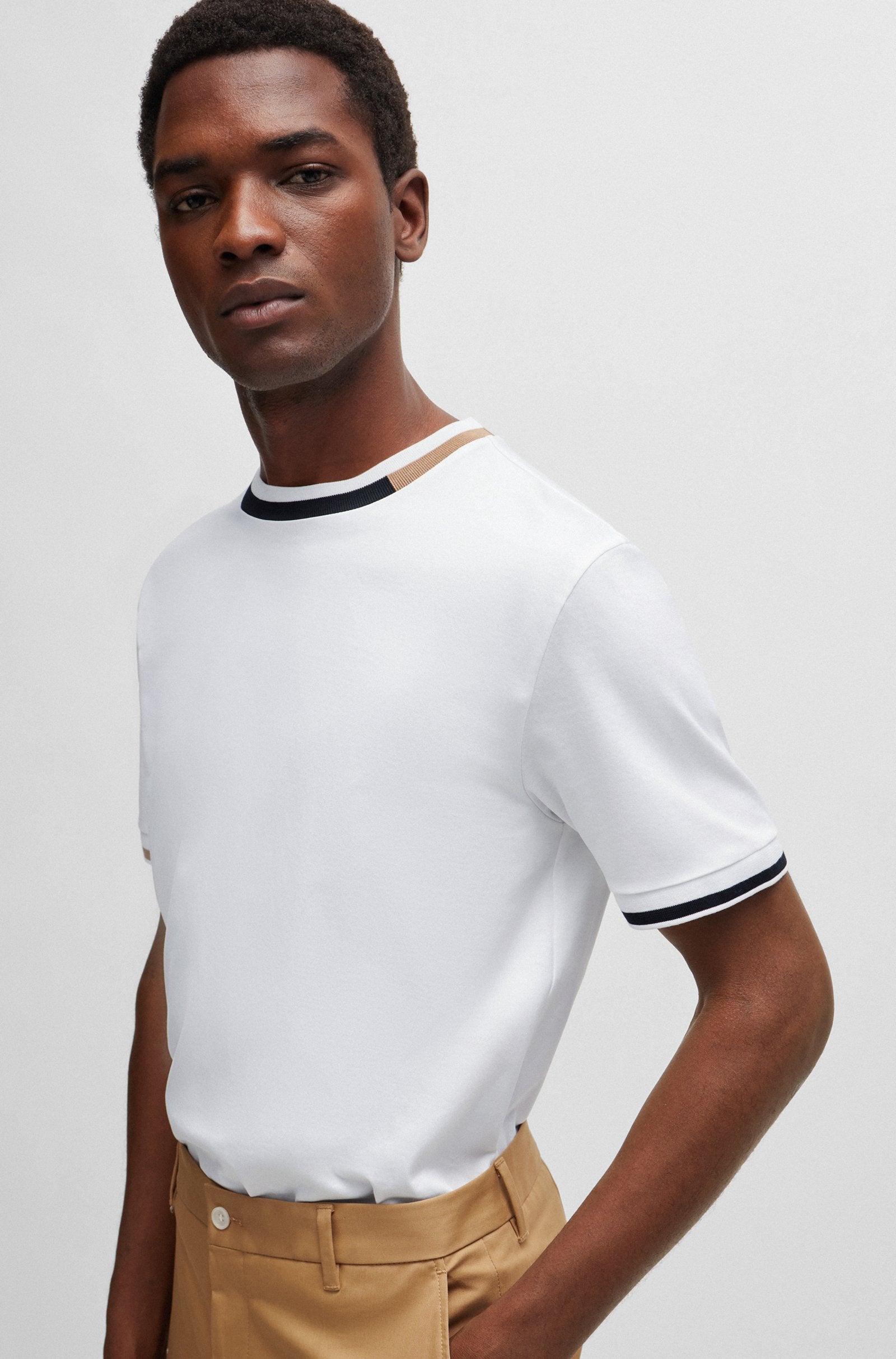 BOSS Black Thompson211 T-Shirt 10258145 100 White