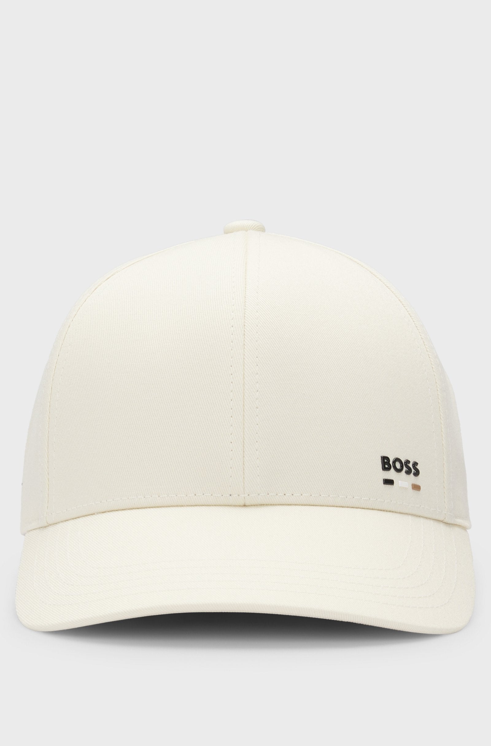 BOSS Black Zed-BOSS-Stripe Hat 131 Open White