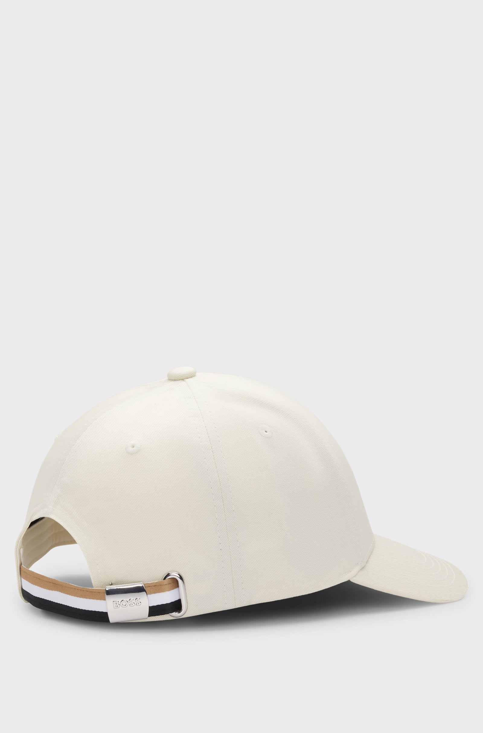 BOSS Black Zed-BOSS-Stripe Hat 131 Open White