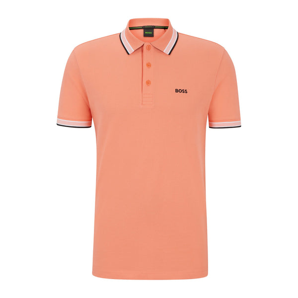 BOSS Green Paddy Polo Shirt 10241663 649 Open Red