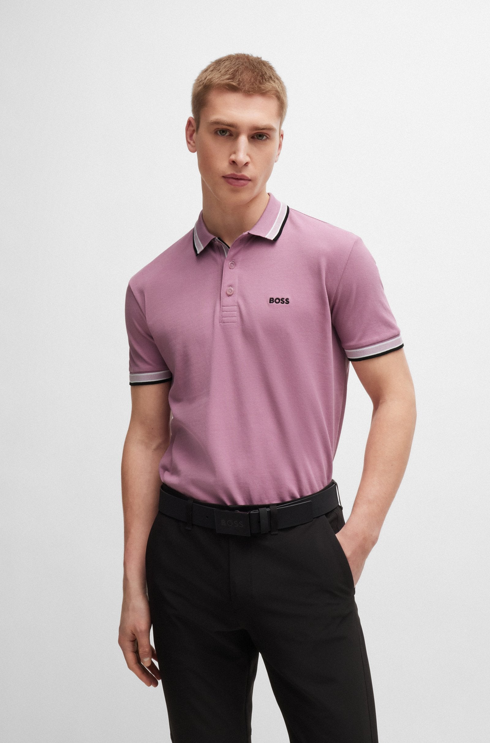 BOSS Green Paddy Polo Shirt S2-24 531 Light/Pastel Purple