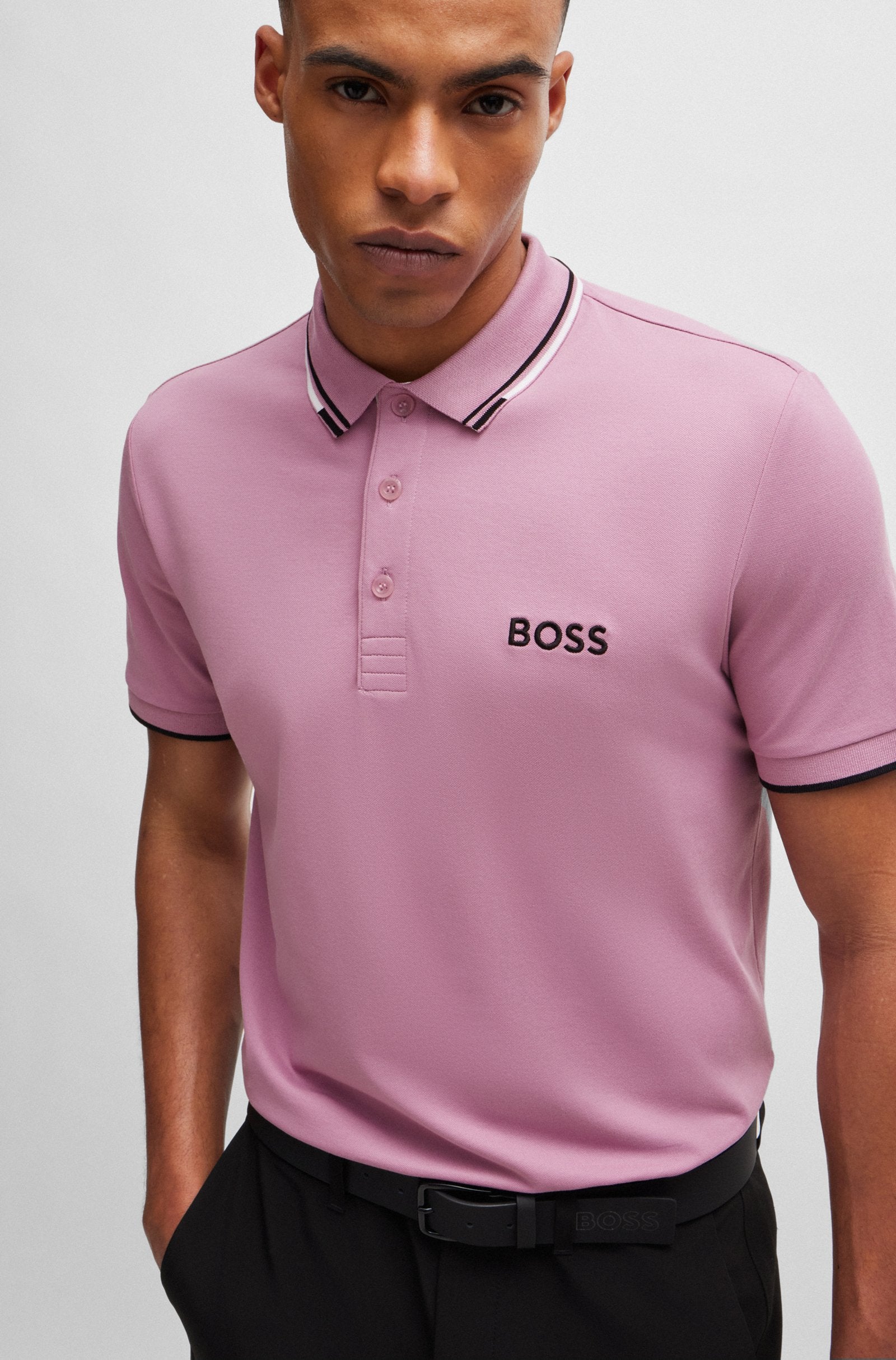 BOSS Green Paddy Pro Polo Shirt 531 Light/Pastel Purple