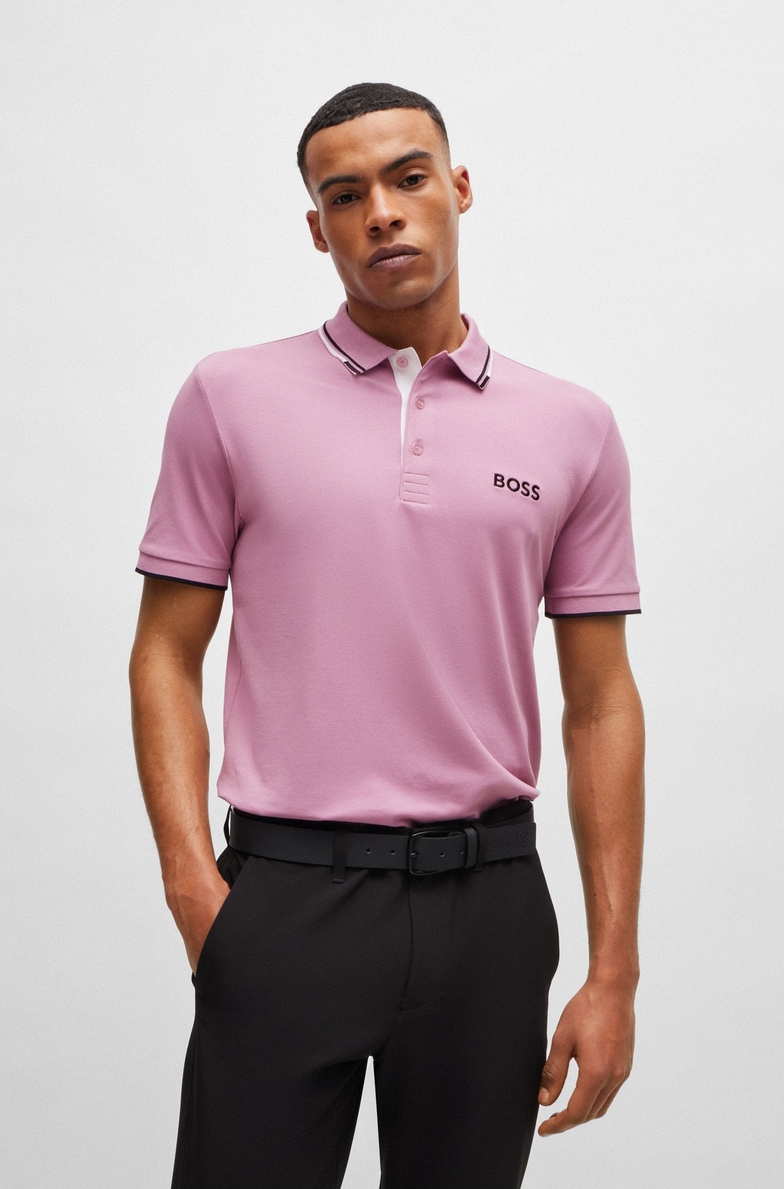 BOSS Green Paddy Pro Polo Shirt 531 Light/Pastel Purple