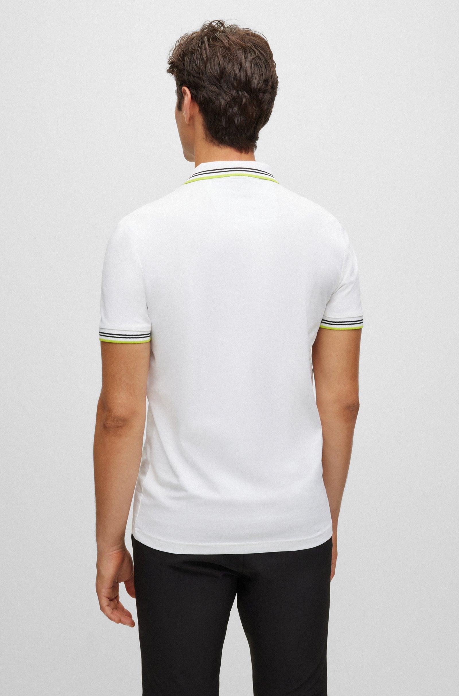 BOSS Green Paul Curved Polo Shirt 10241733 106 Natural