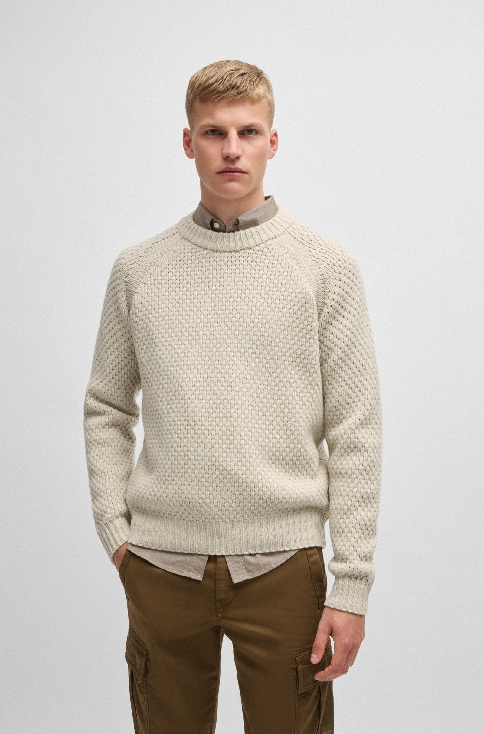 BOSS Orange Armstrong Sweater 271 L Beige