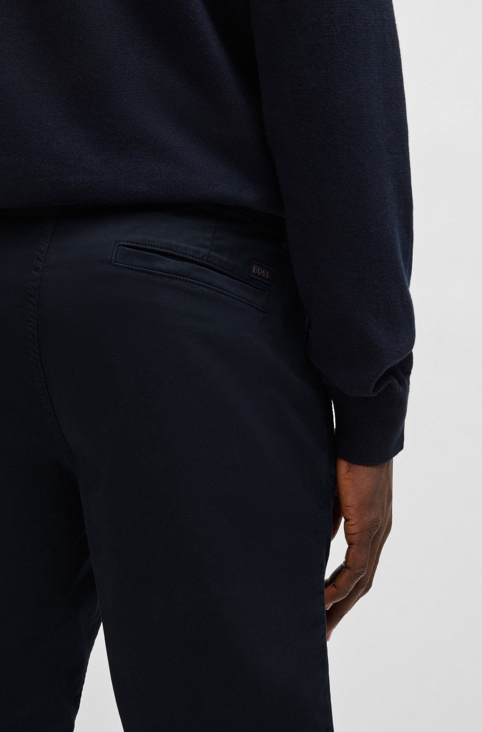 BOSS Orange Chino-slim-Shorts  404 Dk Blue