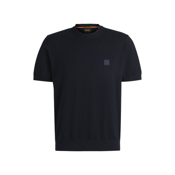BOSS Orange Kanache Knit T-Shirt 404 Dk Blue
