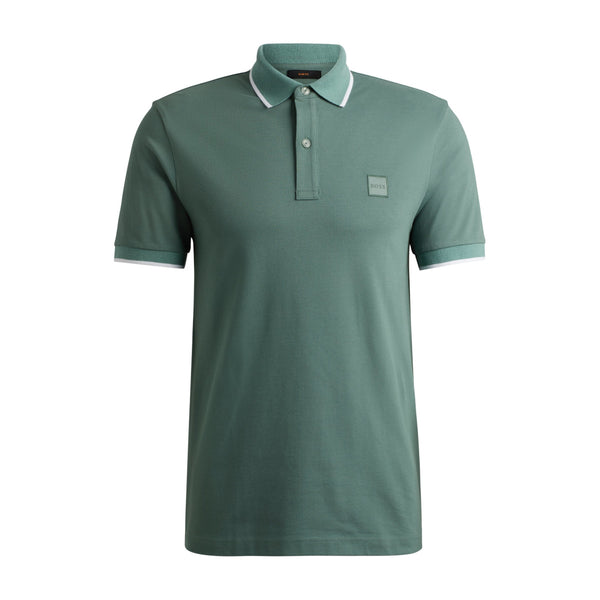 BOSS Orange Passertip Polo Shirt S2-24 341 Open Green