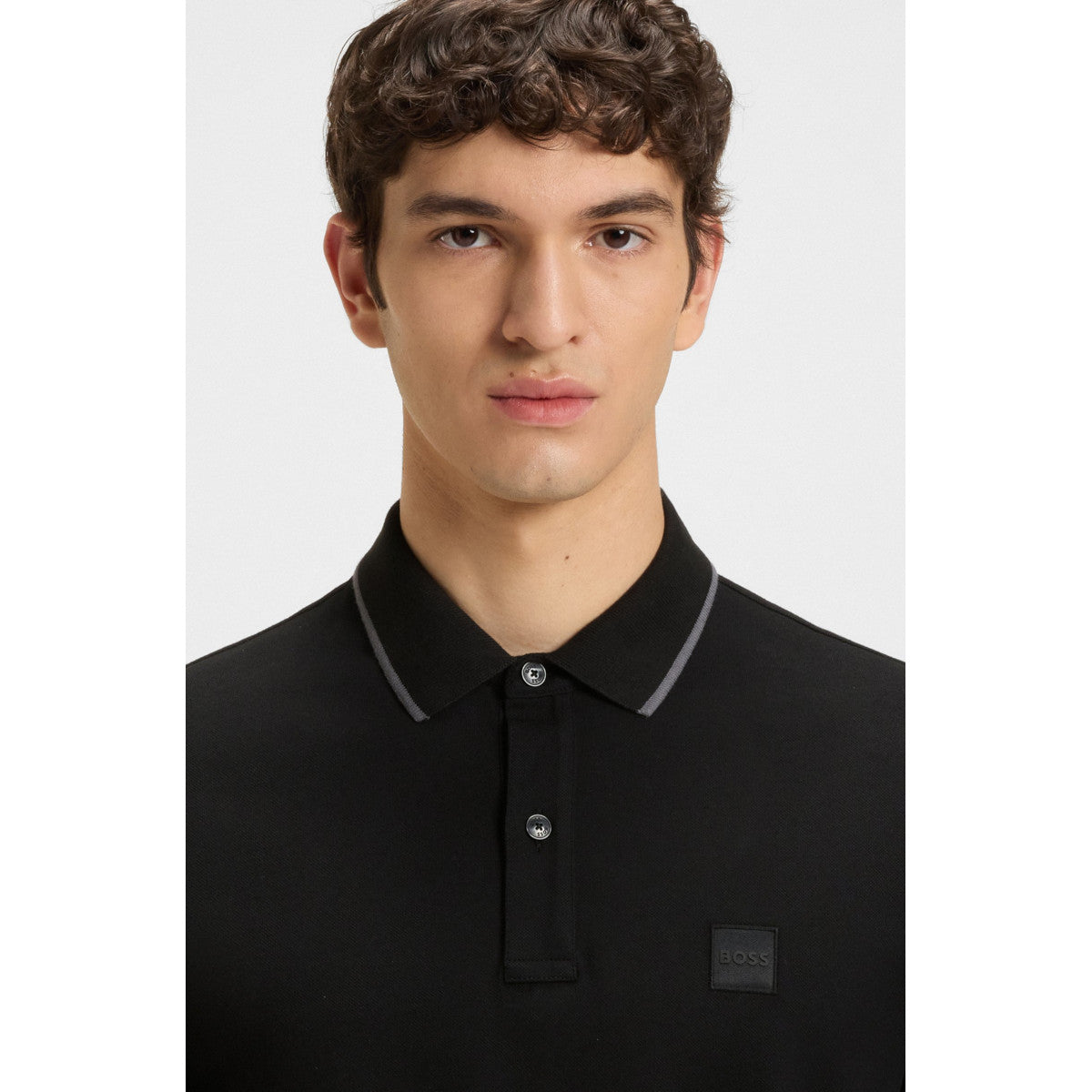 BOSS Orange Passertip Polo Shirt S2-25 001 Black
