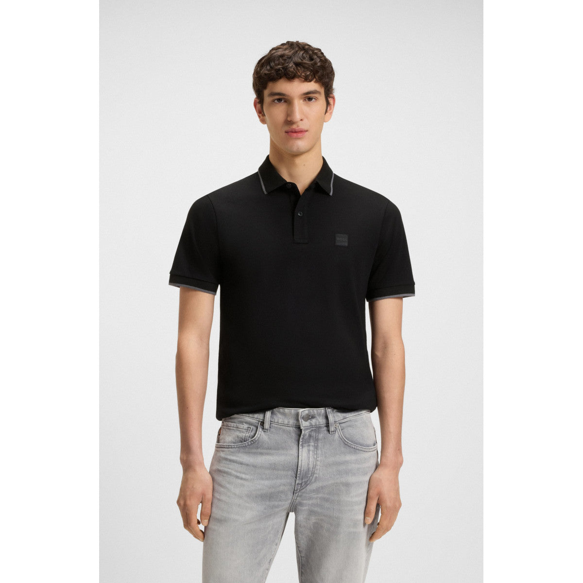 BOSS Orange Passertip Polo Shirt S2-25 001 Black