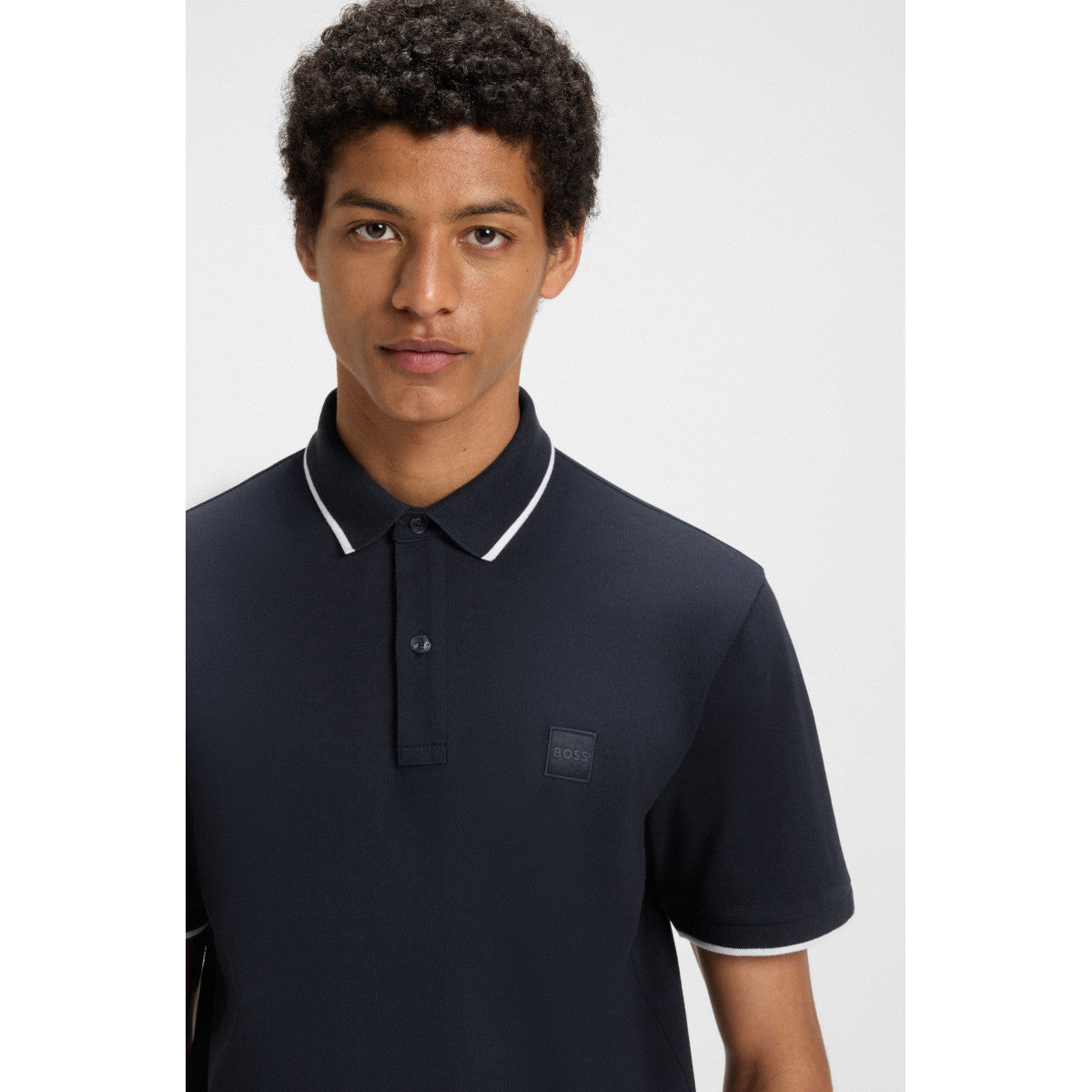 BOSS Orange Passertip Polo Shirt S2-25 404 Dk Blue