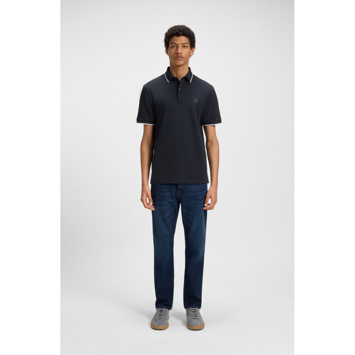 BOSS Orange Passertip Polo Shirt S2-25 404 Dk Blue