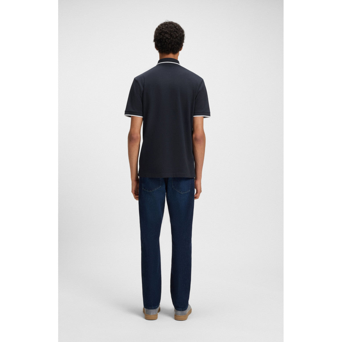 BOSS Orange Passertip Polo Shirt S2-25 404 Dk Blue