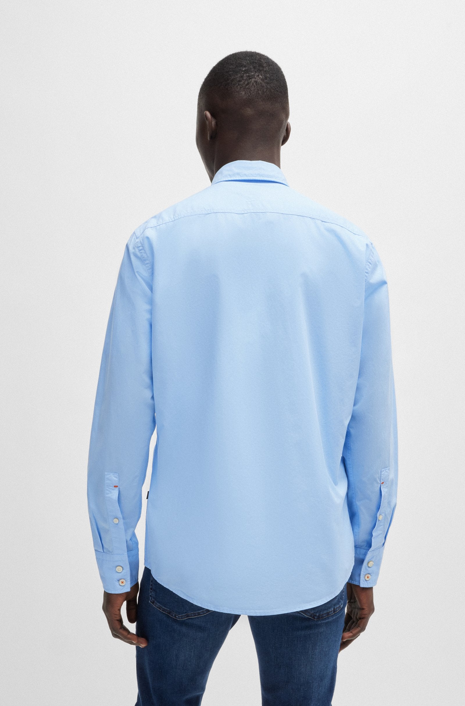 BOSS Orange Relegant_6_M Shirt 460 Open Blue