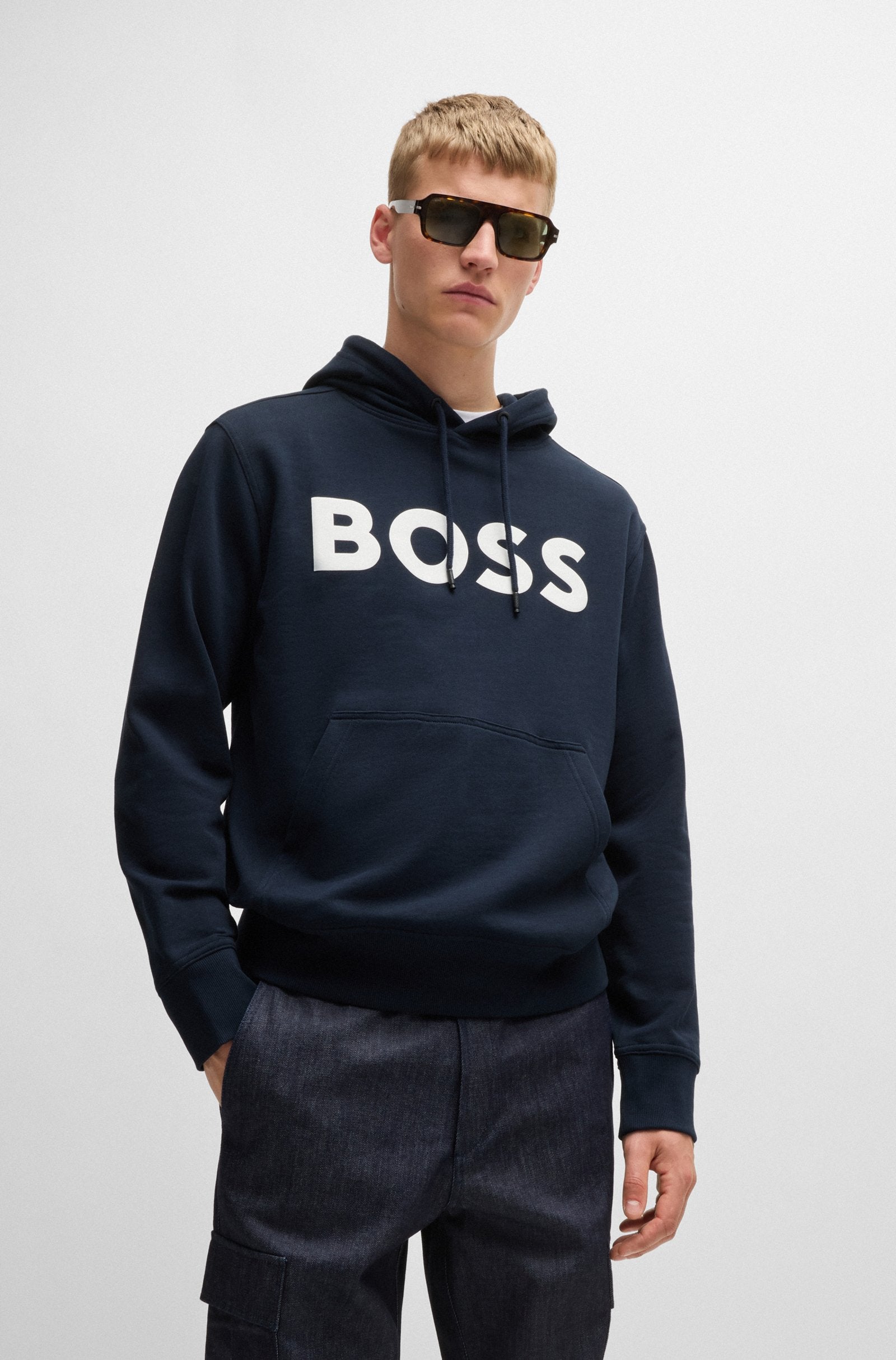 BOSS Orange Webasic_Hoody 404 Dk Blue