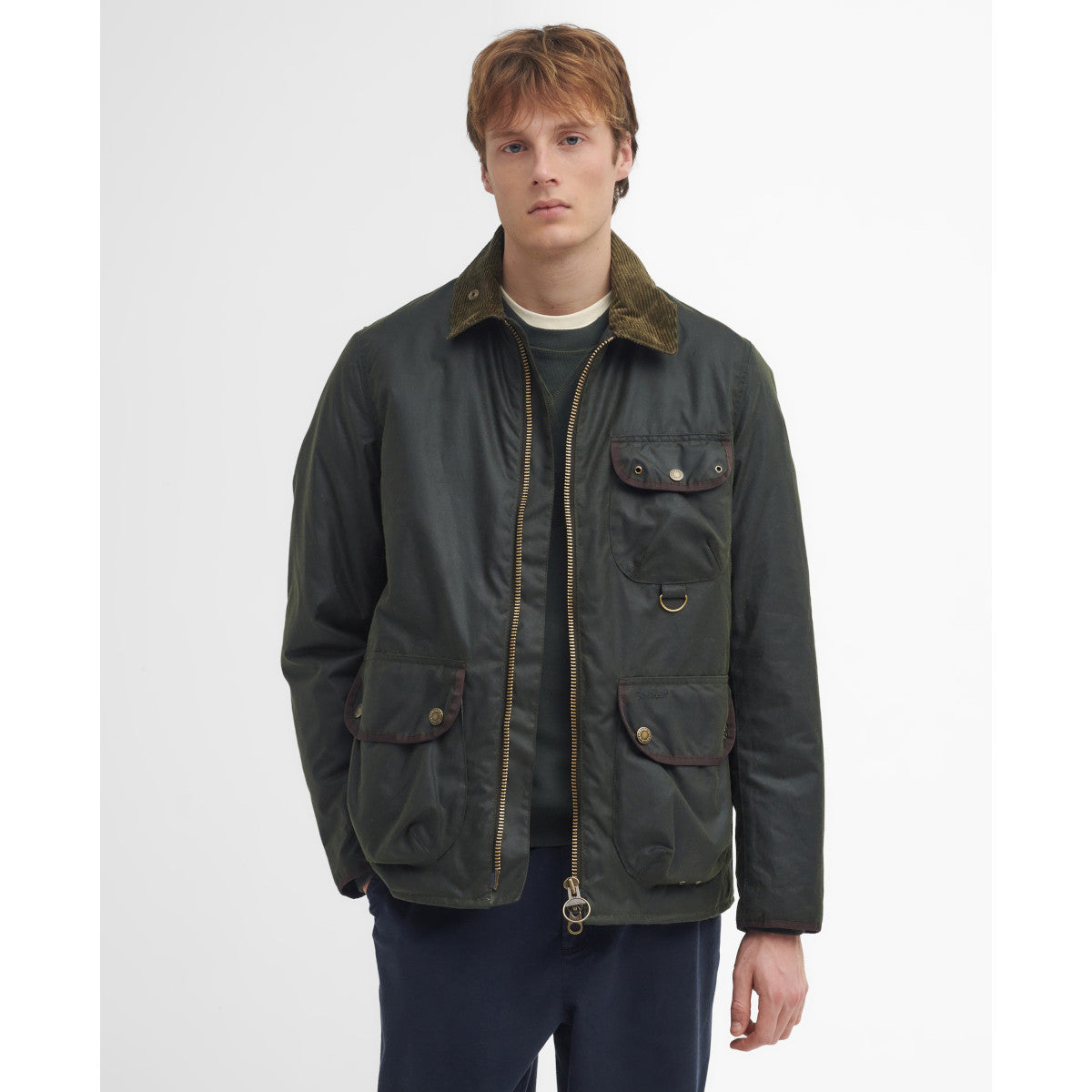 Barbour Angler Wax Jacket OL52 Olive