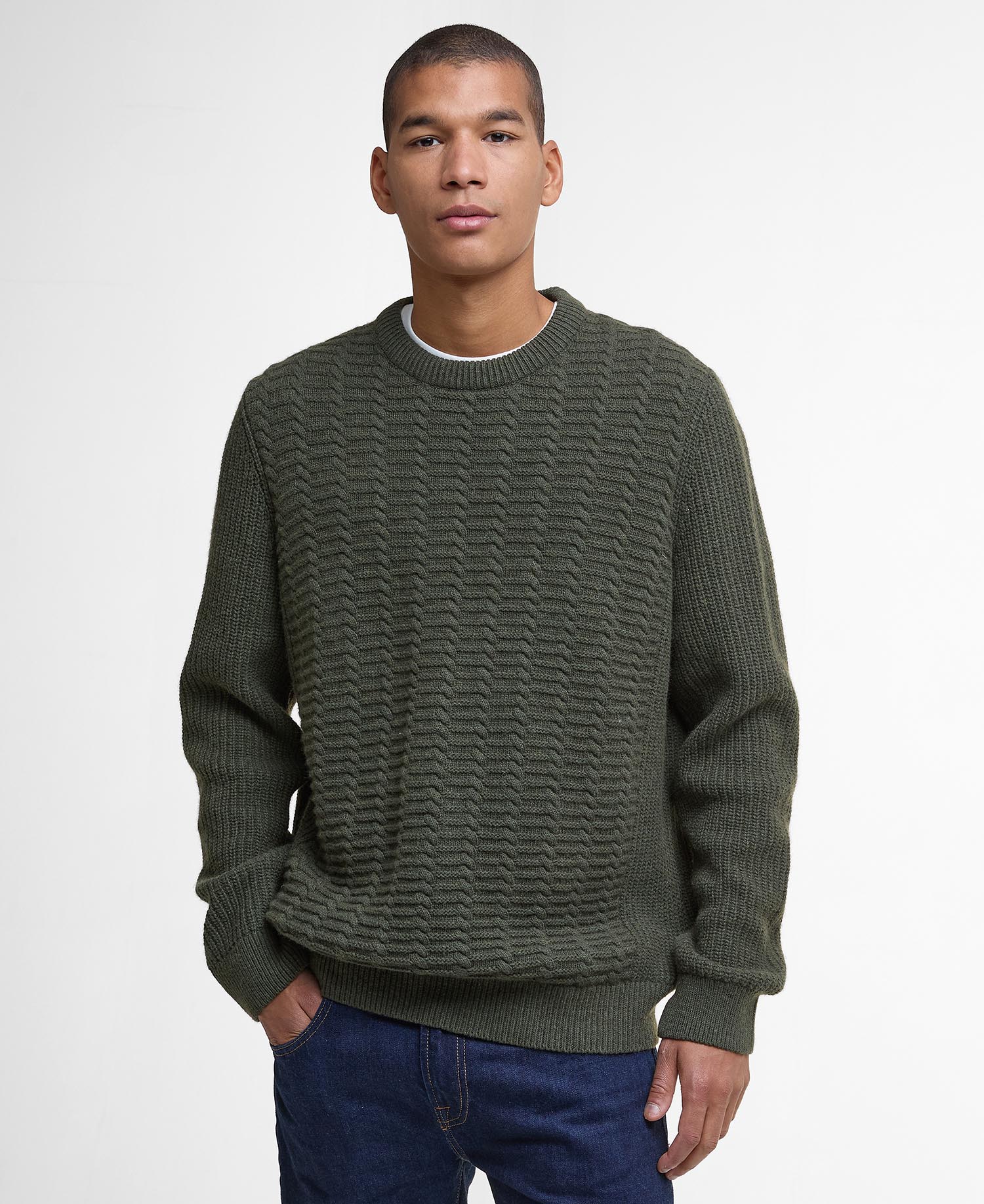 Barbour Cleveland Crew Sweater GN74  Green