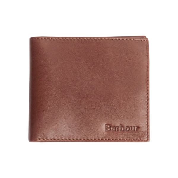 Barbour Colwell Leather Billfold Wallet BR52 Brown