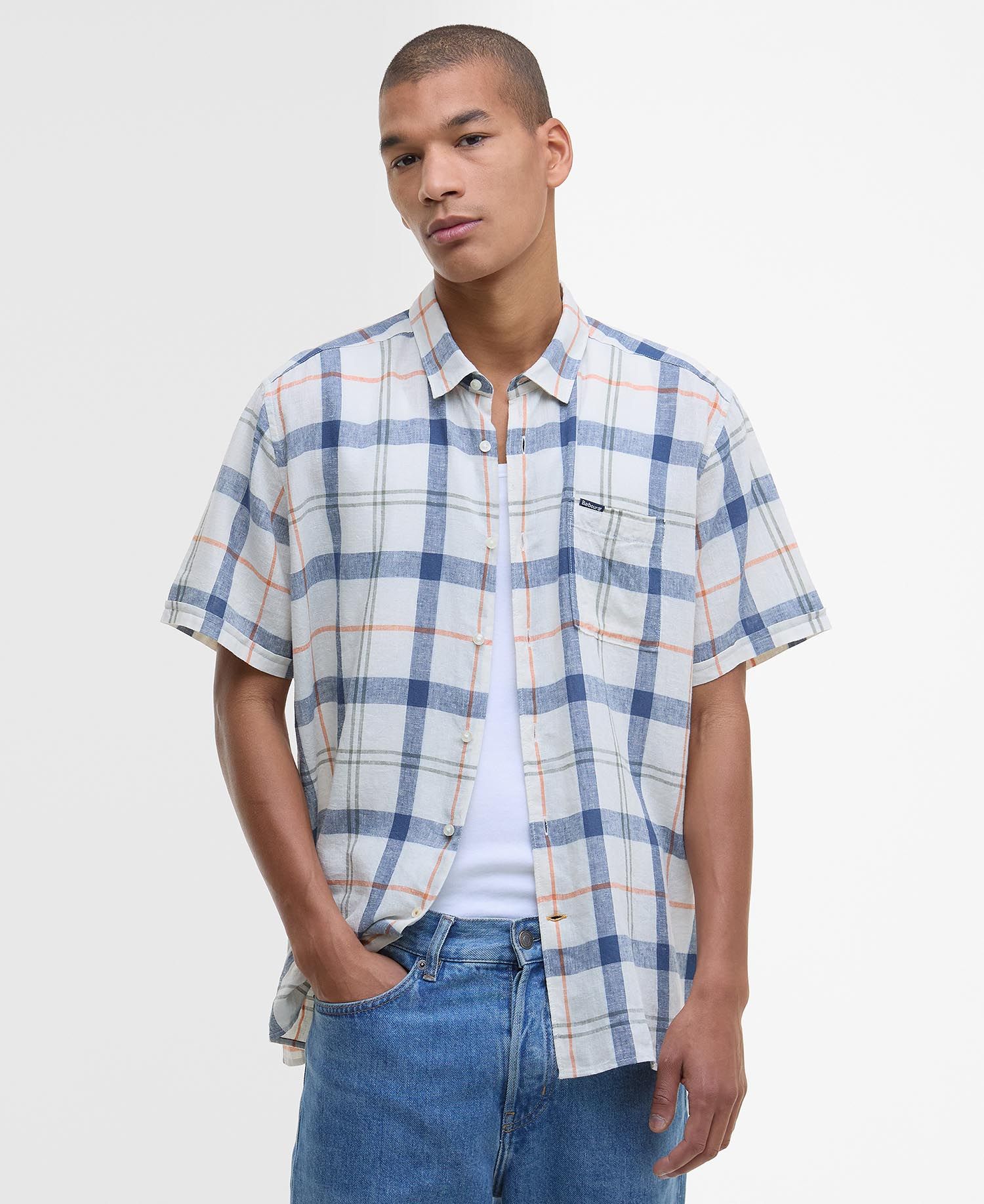 Barbour Croft SS Summer Shirt TN98  Sea Haze Tartan