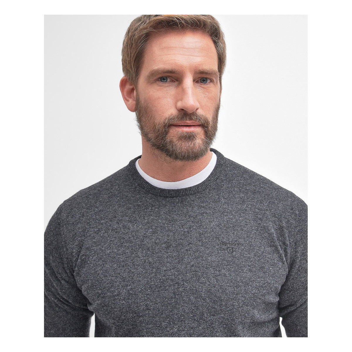 Barbour Ess Wool Crew Sweater CH51 Charcoal