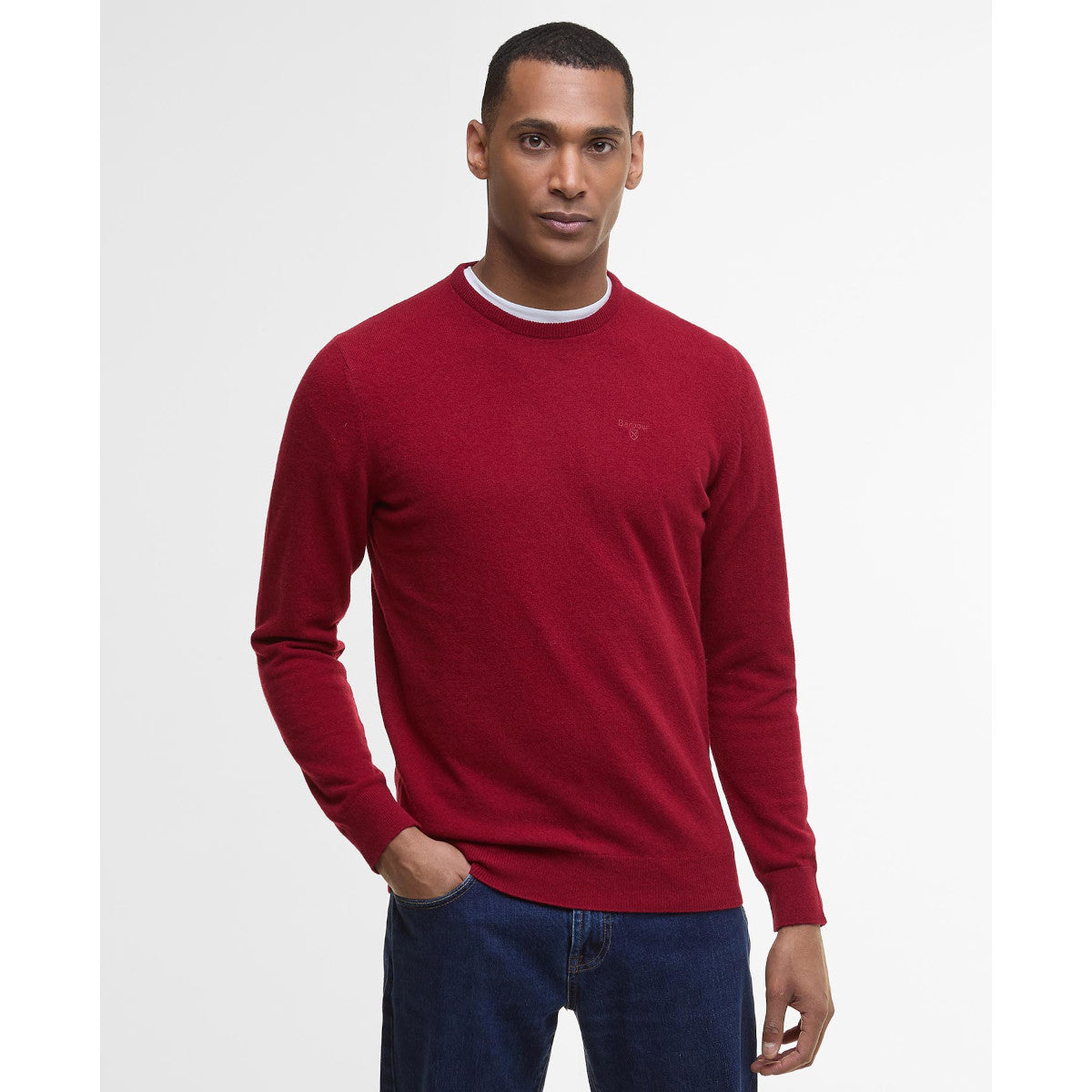 Barbour Ess Wool Crew Sweater RE32 Red