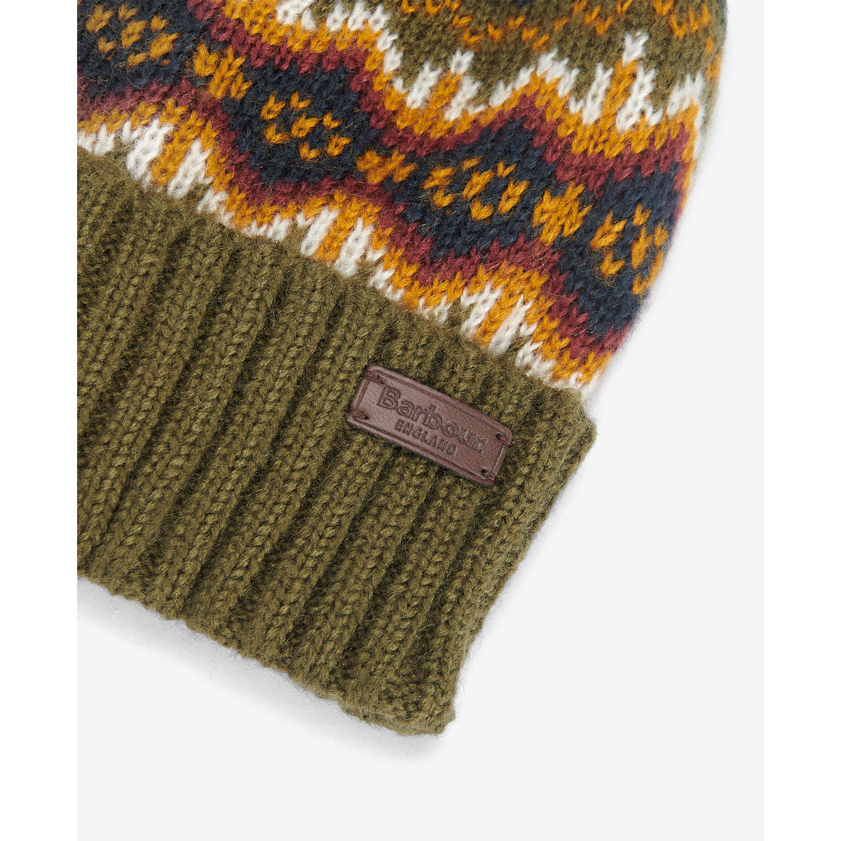 Barbour Fairisle Beanie OL11 Olive