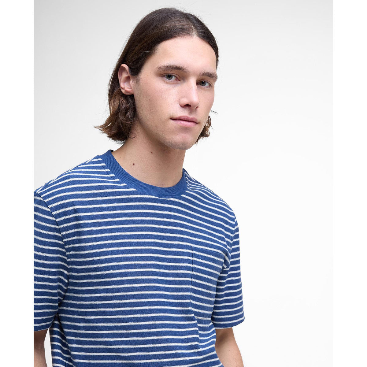Barbour Frensham Stripe T-Shirt NY38  Dark Denim