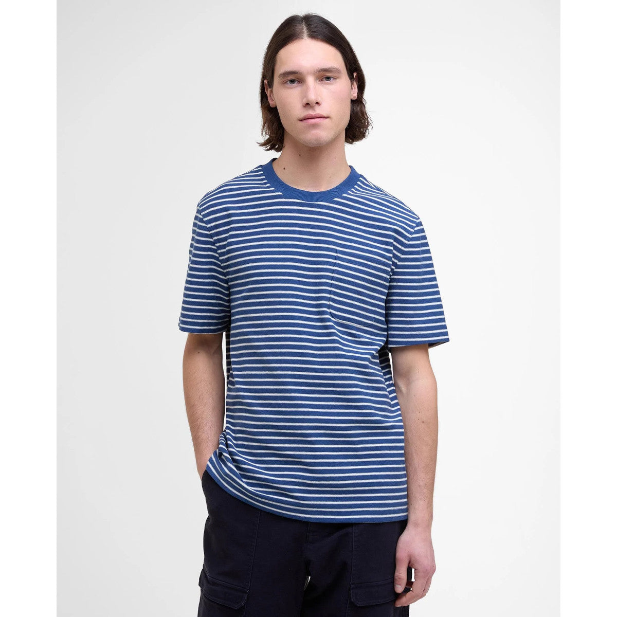 Barbour Frensham Stripe T-Shirt NY38  Dark Denim