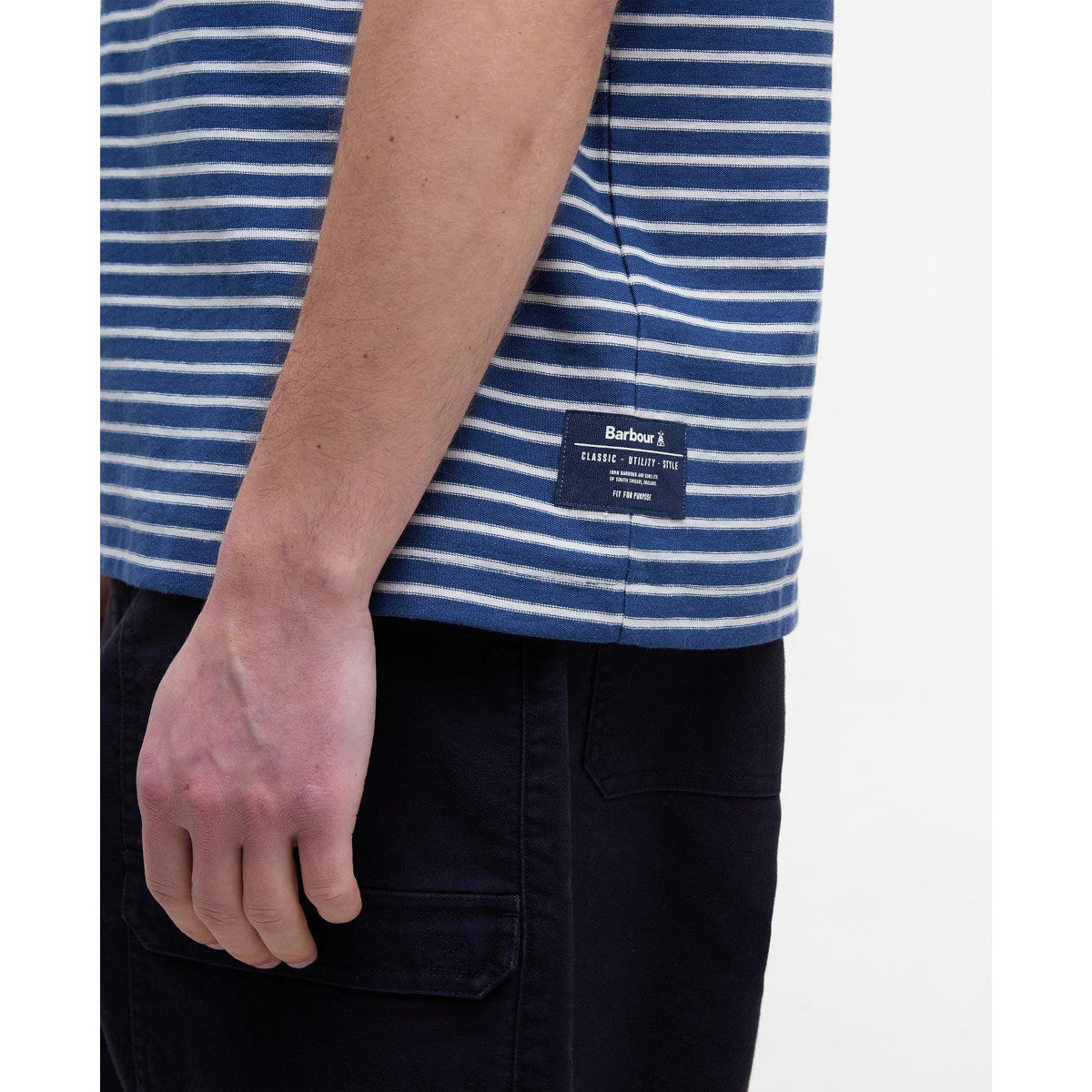 Barbour Frensham Stripe T-Shirt NY38  Dark Denim