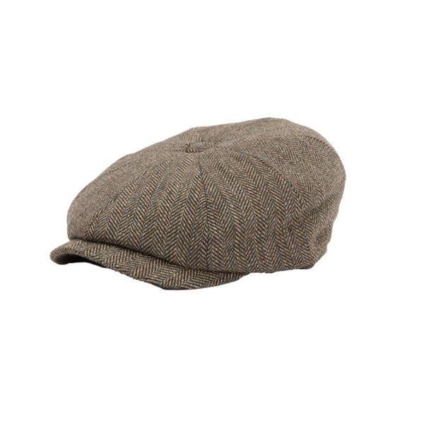 Barbour Fyne Tweed Baker Boy Cap BR71  Brown