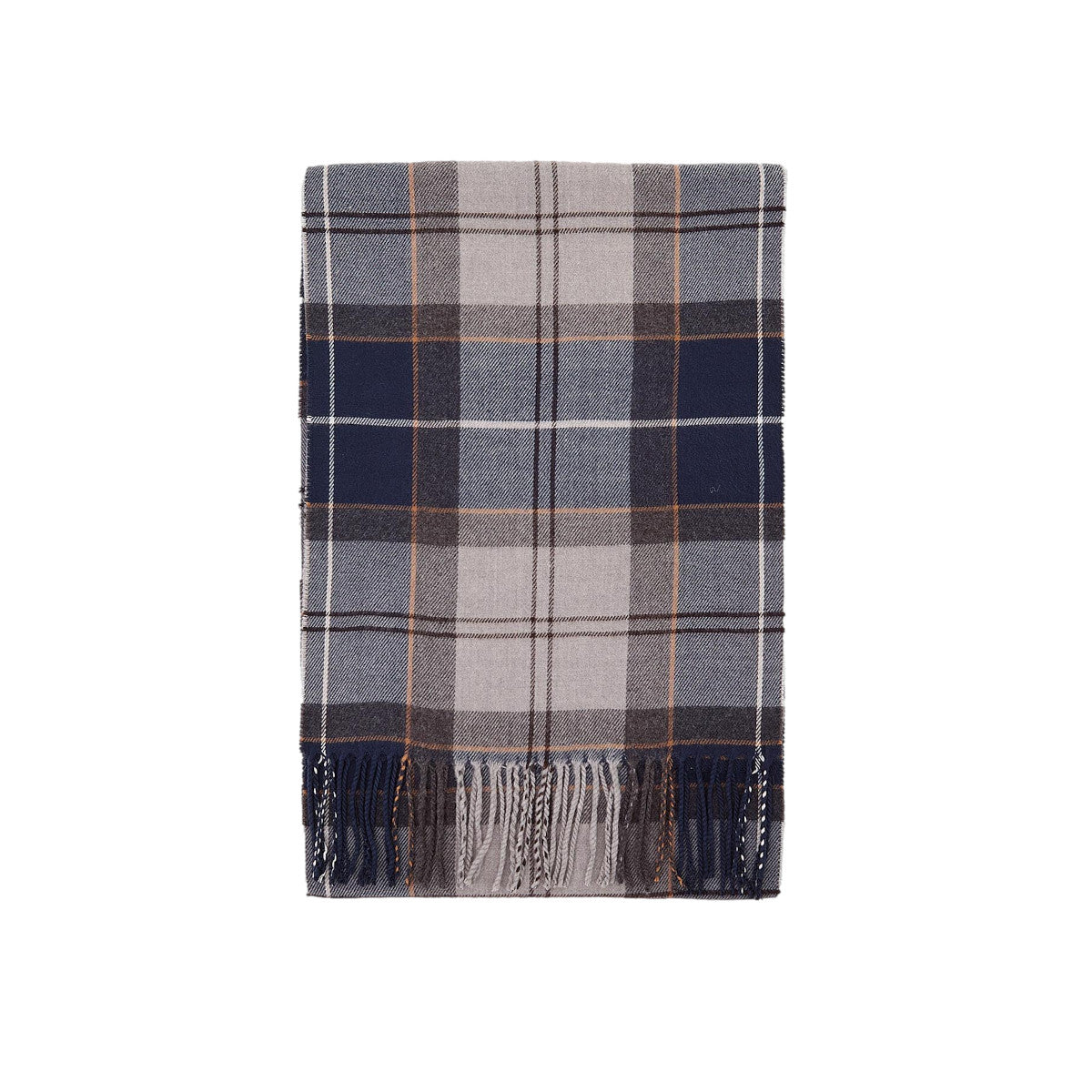 Barbour Galingale Tartan Scarf TN38 Grey Midnight Tartan