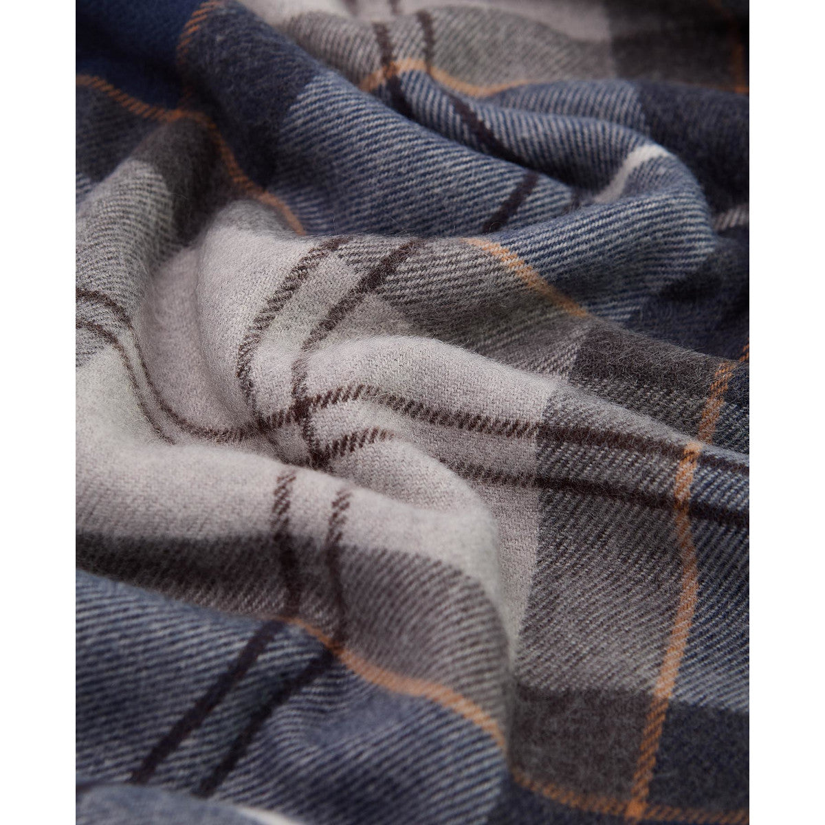 Barbour Galingale Tartan Scarf TN38 Grey Midnight Tartan