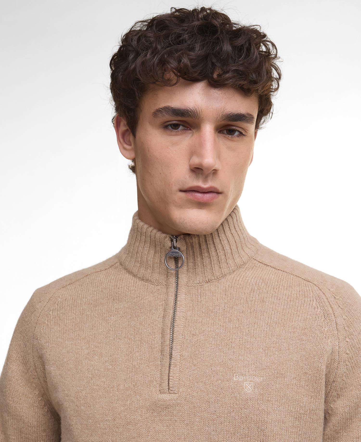 Barbour Grangetown Halfzip Sweater ST17  Washed Stone