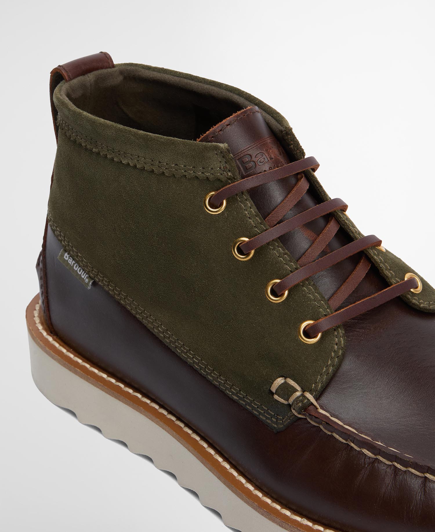 Barbour Hadston Boot Chukka Boots OL32 Olive/Dark Brown