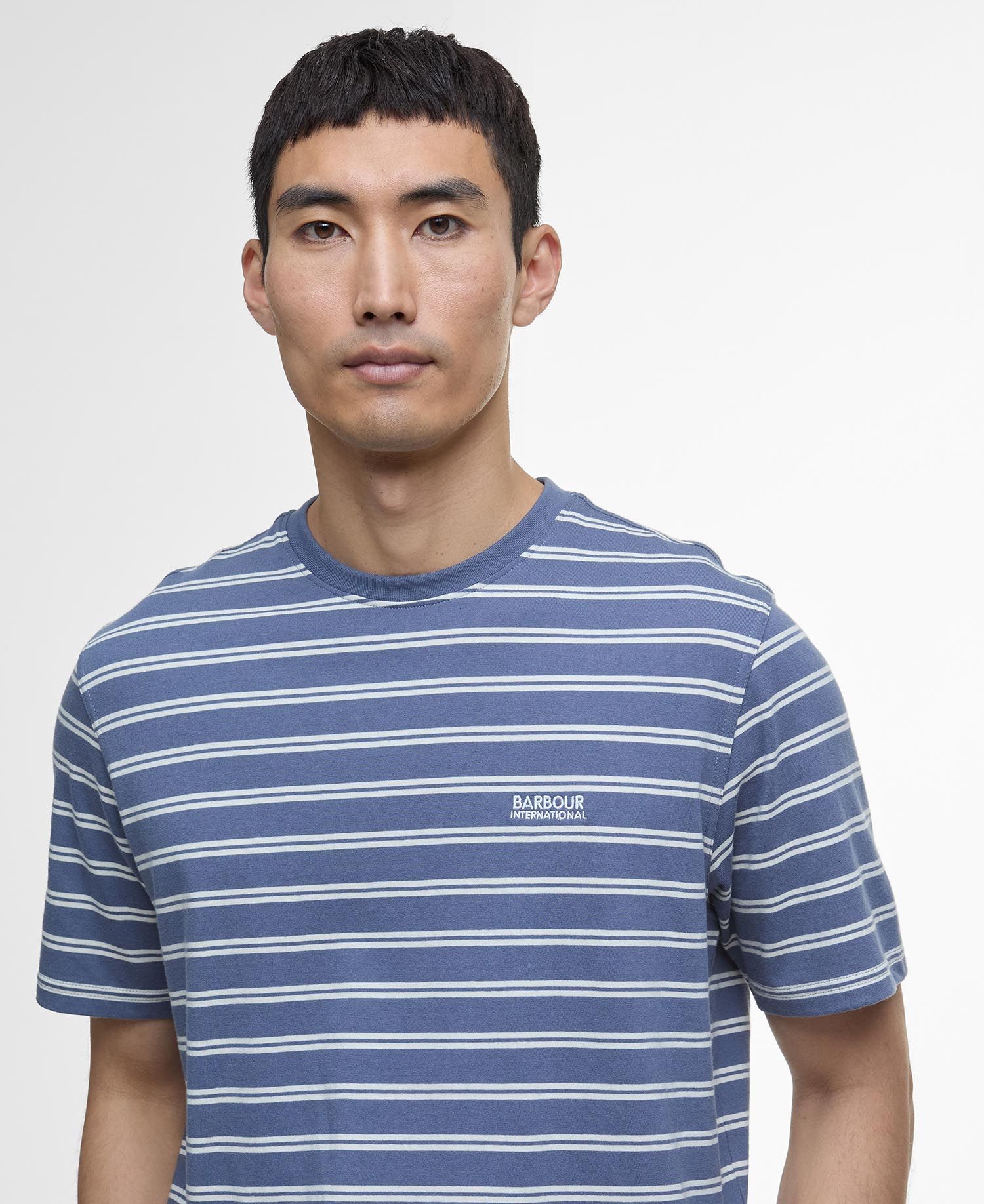 Barbour International Bernie Stripe T-Shirt BL45 Washed Blue