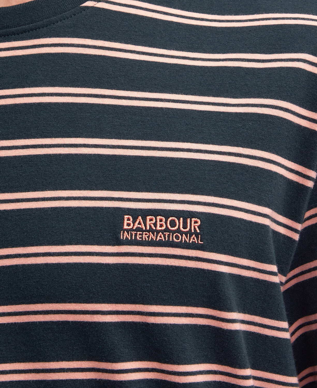 Barbour International Bernie Stripe T-Shirt GN83 Forest River
