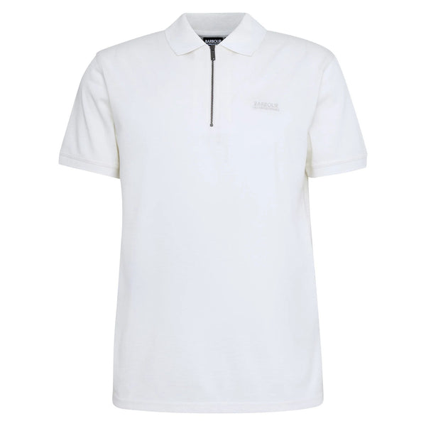 Barbour International Chapter Jacquard Polo WH32  Whisper White