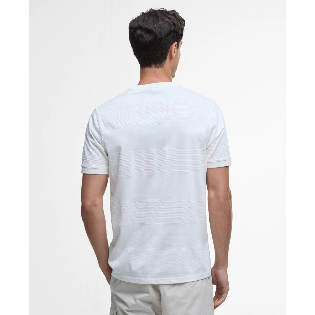 Barbour International Chapter Jacquard T-Shirt WH32  Whisper White