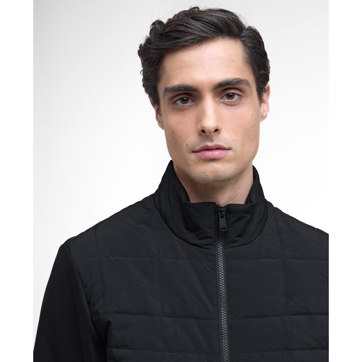 Barbour International Collins Quilted Sweater BK11 Black