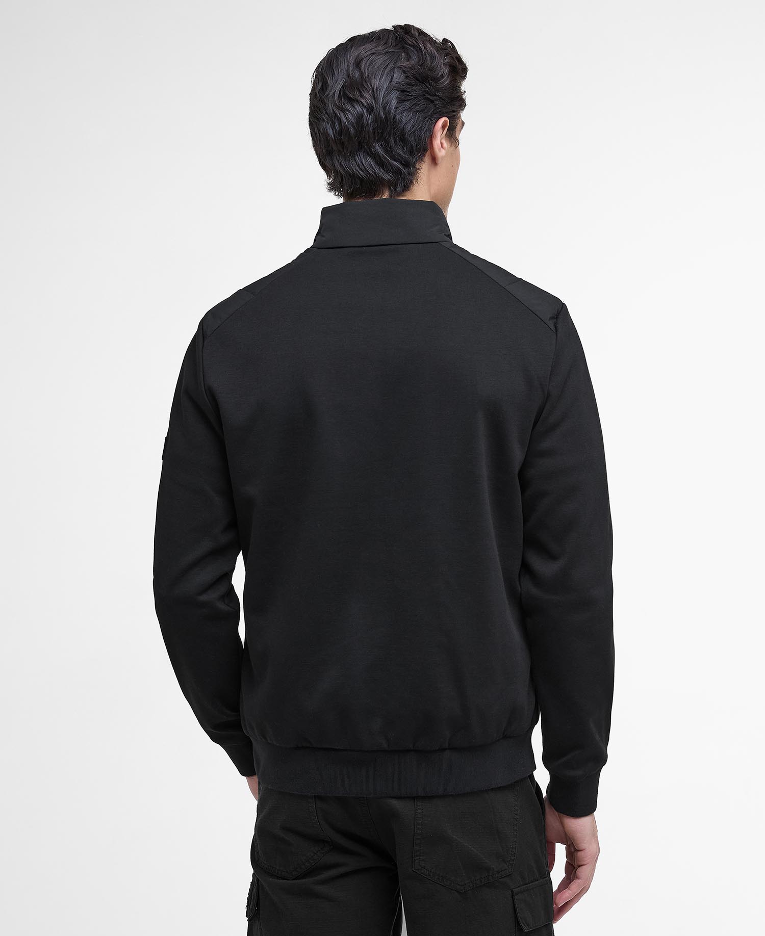 Barbour International Collins Quilted Sweater BK11 Black